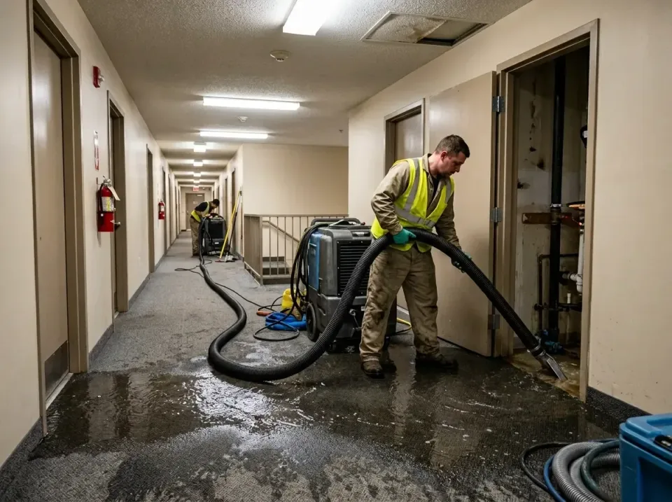 multi-unit-apartment-hallway-f-005 — frequently asked questions, Emergency Burst Pipe Water Extraction & Removal in Vermilio…